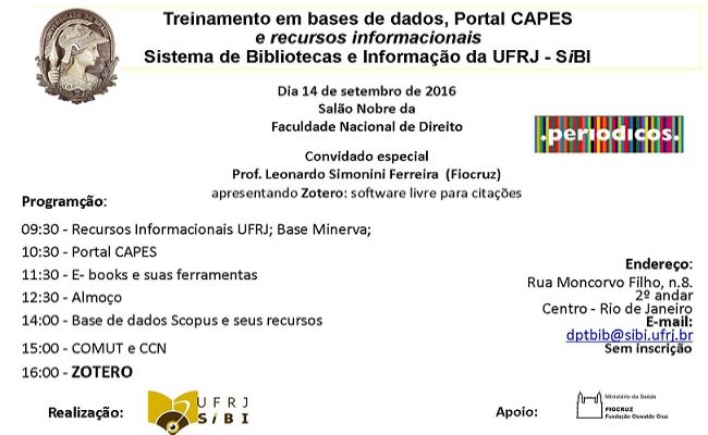 Treinamento em Bases de Dados, Portal CAPES e Recursos Informacionais