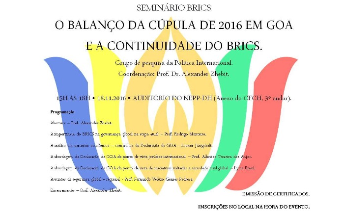 O Balanço da Cúpula de 2016 em GOA e a Continuidade do BRICS