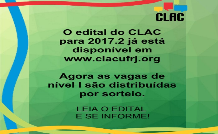Inscrição CLAC 2017.2