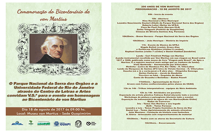 Comemoração do bicentenário de von Martius - 200 anos de von Martius.