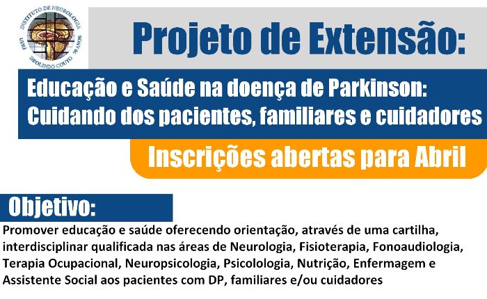 Projeto de Extensão: Educação e Saúde na doença de Parkinson