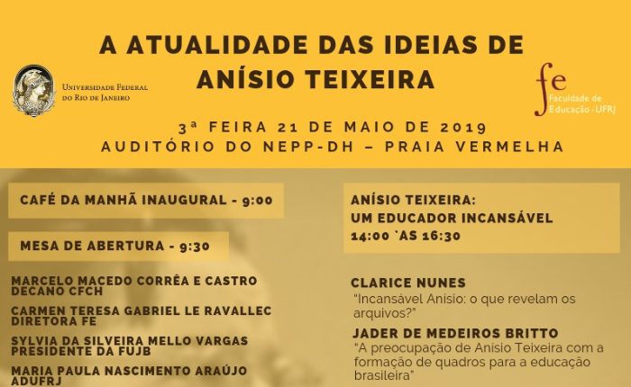 Seminário A atualidade das ideias de Anísio Teixeira