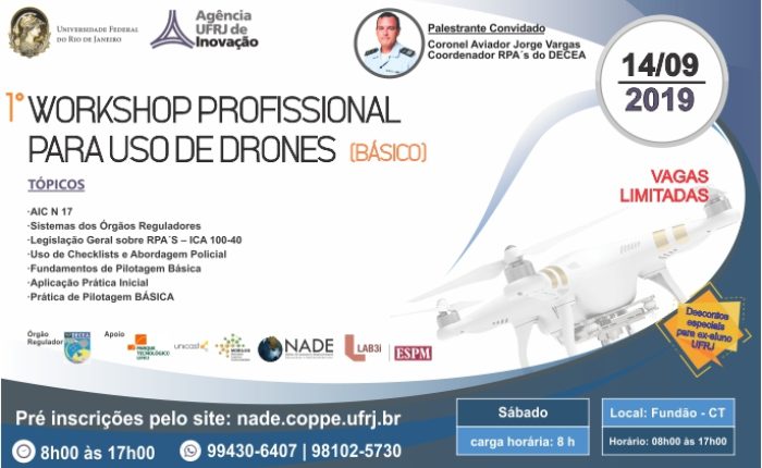 1º WORKSHOP PROFISSIONAL PARA USO DE DRONES (BÁSICO)