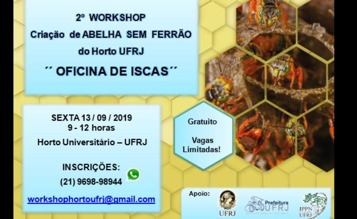 2º Workshop Criação de ABELHA SEM FERRÃO (OFICINA DE ISCA)