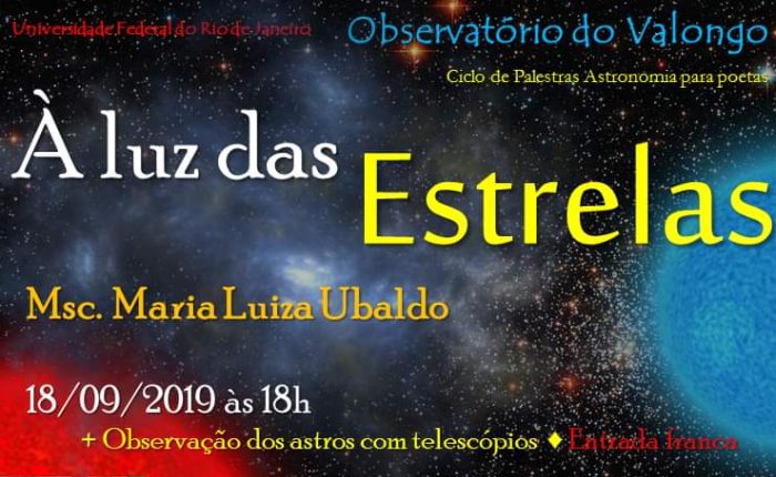 CICLO DE PALESTRAS ASTRONOMIA PARA POETAS - À LUZ DAS ESTRELAS