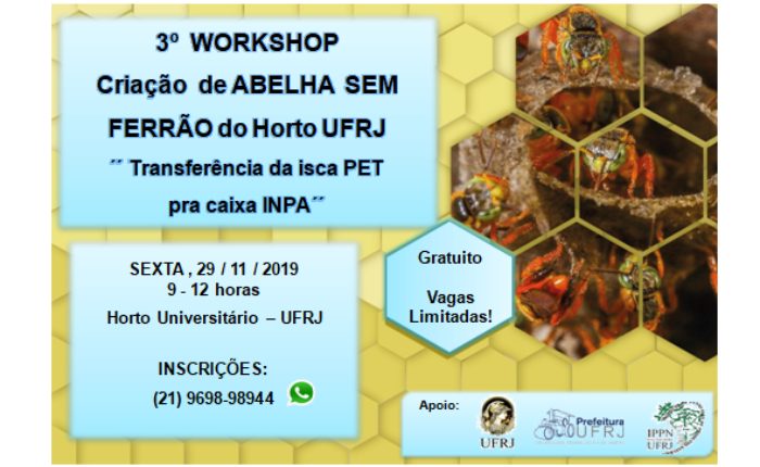 3º Workshop Criação de ABELHA SEM FERRÃO - Transferência da ISCA PET