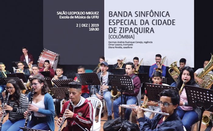 Banda Sinfônica Especial de Zipaquira, da Colômbia, na Escola de Música