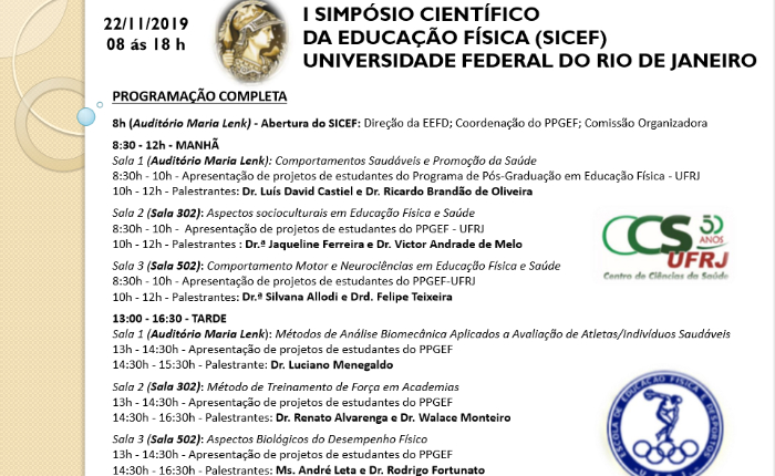 I Simpósio Científico da Educação Física (SICEF) - UFRJ