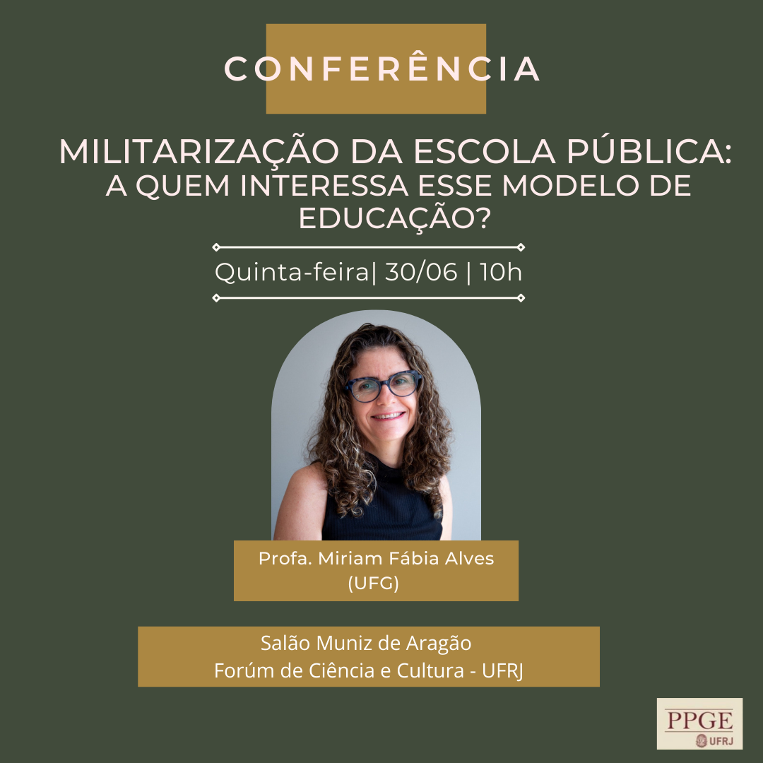 Conferência: militarização da escola pública