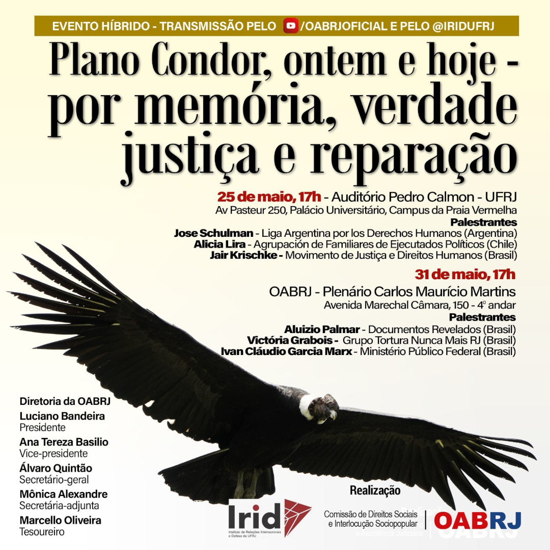 Plano Condor, ontem e hoje: por memória, verdade, justiça e reparação