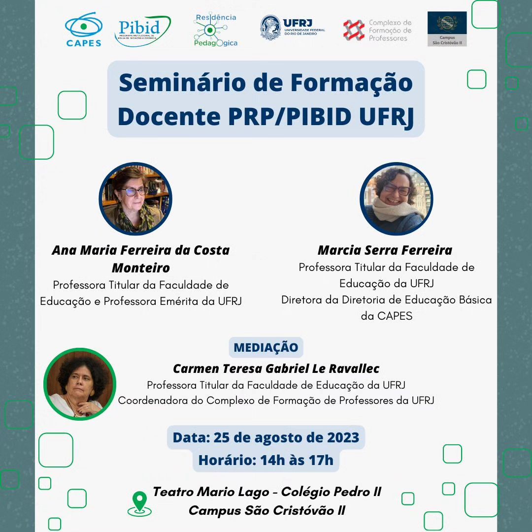 Seminário de Formação Docente PRP/PIBID UFRJ