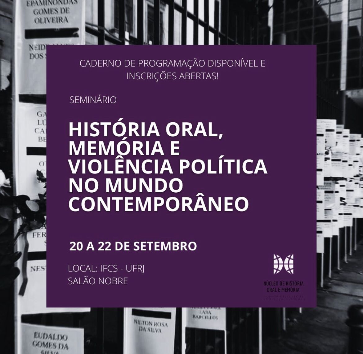 História Oral, Memória e Violência Política no Mundo Contemporâneo
