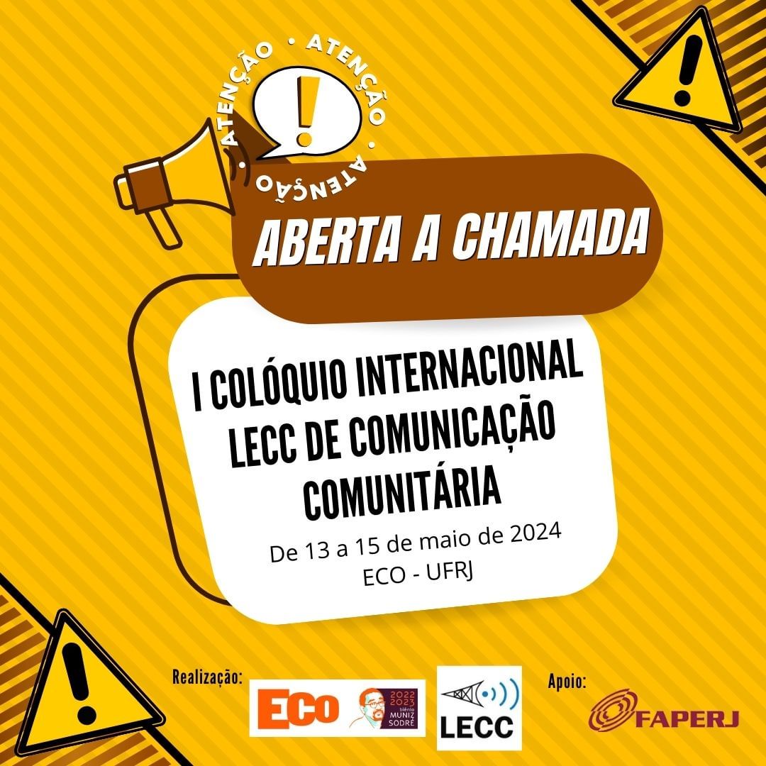 Inscrições: I Colóquio Internacional LECC de Comunicação Comunitária