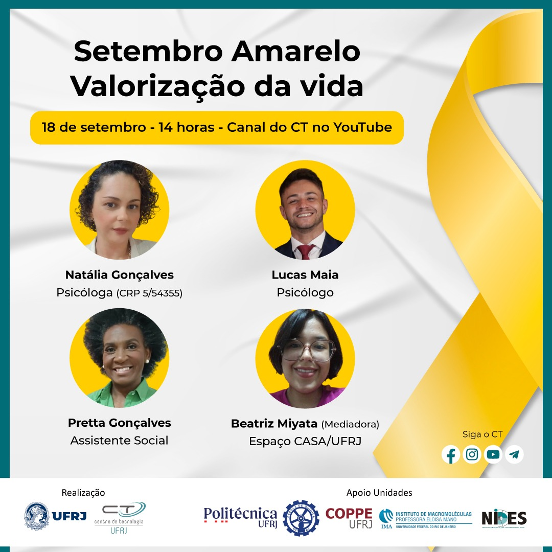 Setembro Amarelo: valorização da vida