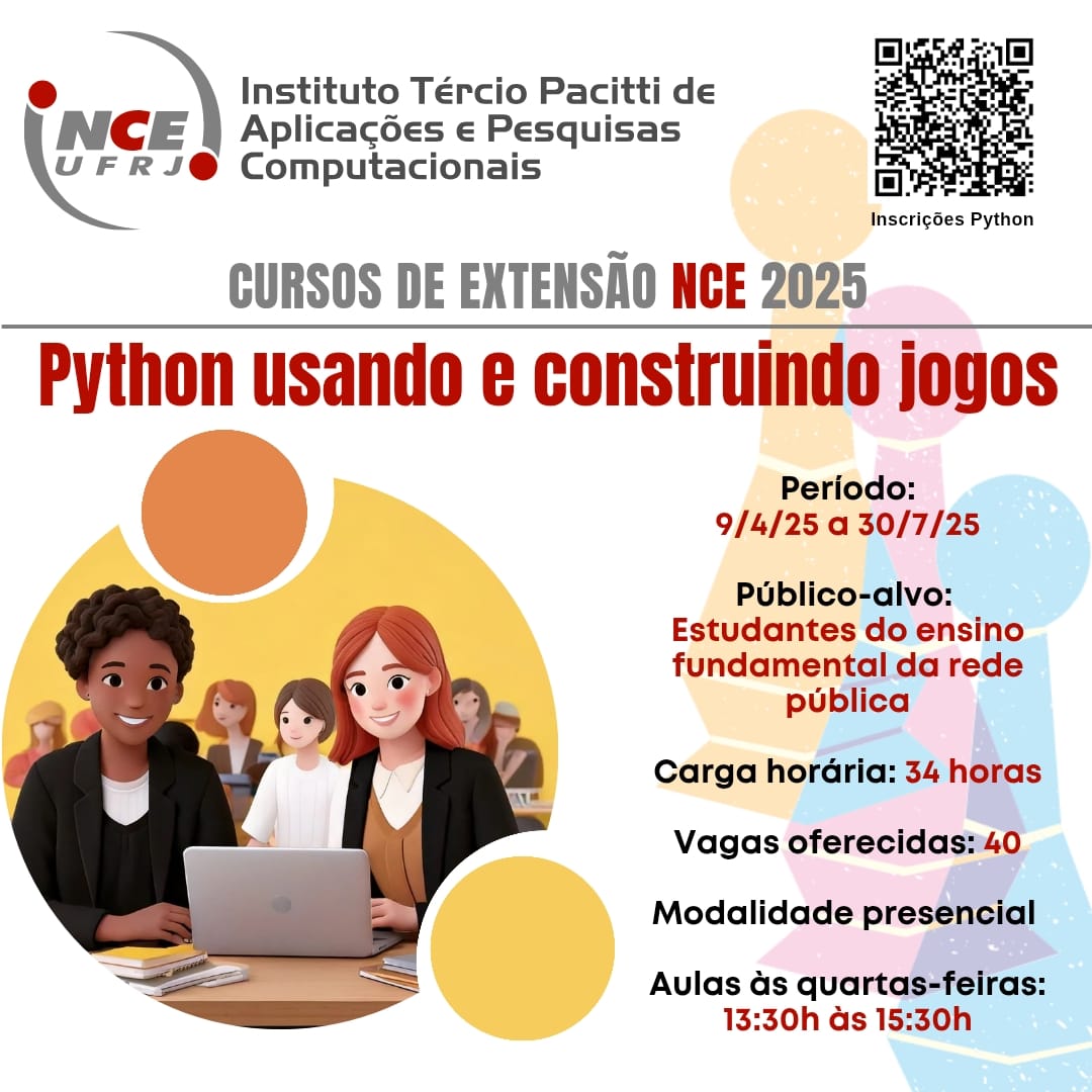 Curso de Extensão "Python usando e construindo jogos" no NCE