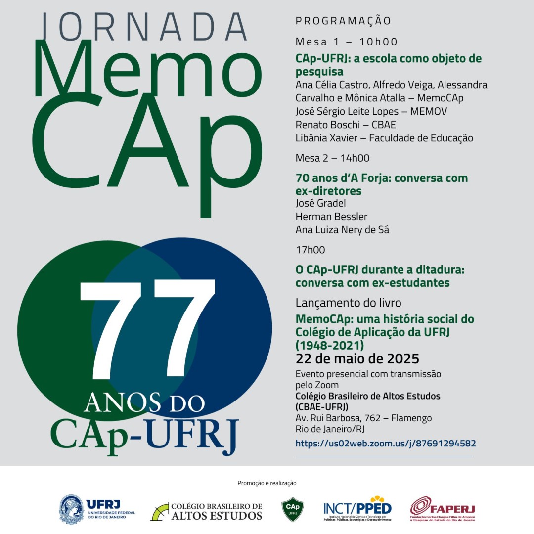 Jornada MemoCAp - 77 anos do CAp-UFRJ