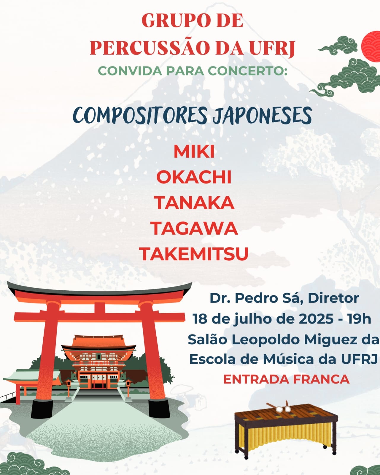 Grupo de Percussão da UFRJ em Concerto de Compositores Japoneses